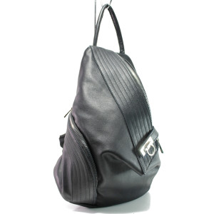 Черна раница, естествена кожа - удобство и стил за вашето ежедневие N 100014841