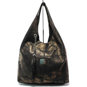 Кафява дамска чанта, естествена кожа - удобство и стил за вашето ежедневие N 100014839