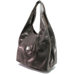 Кафява дамска чанта, естествена кожа - удобство и стил за вашето ежедневие N 100014856