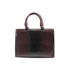 Винена дамска чанта, еко-кожа с крокодилска шарка - елегантен стил за вашето ежедневие N 100014901