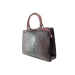 Винена дамска чанта, еко-кожа с крокодилска шарка - елегантен стил за вашето ежедневие N 100014901