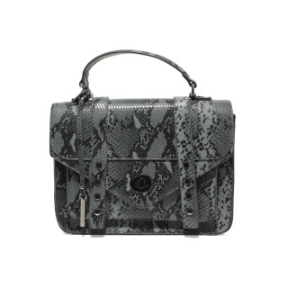 Сива дамска чанта, еко-кожа с крокодилска шарка - елегантен стил за вашето ежедневие N 100014902