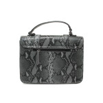 Сива дамска чанта, еко-кожа с крокодилска шарка - елегантен стил за вашето ежедневие N 100014902
