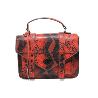 Червена дамска чанта, еко-кожа с крокодилска шарка - елегантен стил за вашето ежедневие N 100014904