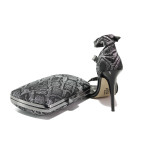 Черни дамски сандали, здрава еко-кожа - елегантни обувки за пролетта и лятото N 100013575