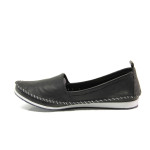 Анатомични черни дамски обувки с равна подметка, естествена кожа - всекидневни обувки за пролетта и лятото N 100013549