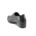 Анатомични тъмносини дамски обувки със среден ток, естествена кожа - всекидневни обувки за пролетта и лятото N 100013661