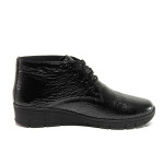 Черни вид обувки, лачена естествена кожа - ежедневни обувки за есента и зимата N 100014352