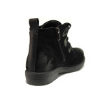 Черни дамски боти, естествен велур - ежедневни обувки за есента и зимата N 100014469