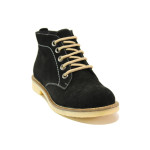 Черни дамски боти, естествен велур - ежедневни обувки за есента и зимата N 100014571
