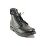 Черни дамски боти, естествена кожа - ежедневни обувки за есента и зимата N 100014587