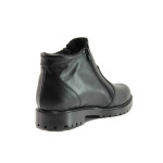 Черни анатомични дамски боти, естествена кожа - ежедневни обувки за есента и зимата N 100014685