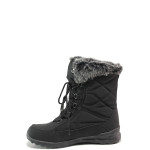 Черни дамски боти, текстилна материя - ежедневни обувки за есента и зимата N 100014870
