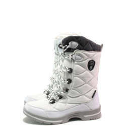 Бели юношески апрески, текстилна материя - ежедневни обувки за есента и зимата N 100014871