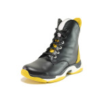 Черни дамски боти, естествена кожа - спортни обувки за есента и зимата N 100014953