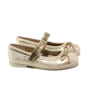 Анатомични Жълти детски обувки, здрава еко-кожа - ежедневни обувки за пролетта и лятото N 100013905