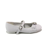 Бели детски обувки, здрава еко-кожа - официални обувки за пролетта и лятото N 100013910