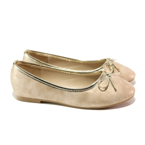 Бежови детски обувки, здрава еко-кожа - официални обувки за пролетта и лятото N 100013930