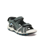 Анатомични сиви детски сандали, качествен еко-велур - ежедневни обувки за пролетта и лятото N 100014172