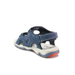 Анатомични тъмносини детски сандали, качествен еко-велур - ежедневни обувки за пролетта и лятото N 100014171