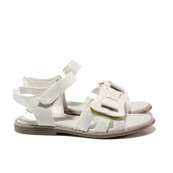 Анатомични бели детски сандали, здрава еко-кожа - ежедневни обувки за пролетта и лятото N 100014181