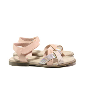 Анатомични розови детски сандали, здрава еко-кожа - ежедневни обувки за пролетта и лятото N 100014179