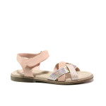 Анатомични розови детски сандали, здрава еко-кожа - ежедневни обувки за пролетта и лятото N 100014179