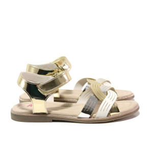 Анатомични жълти детски сандали, здрава еко-кожа - ежедневни обувки за пролетта и лятото N 100014180