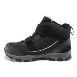 Черни детски боти, текстилна материя - ежедневни обувки за есента и зимата N 100014581