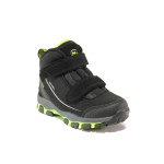 Черни детски боти, текстилна материя - ежедневни обувки за есента и зимата N 100014584