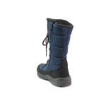 Тъмносини детски ботушки, текстилна материя - ежедневни обувки за есента и зимата N 100014867