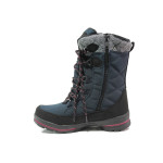 Тъмносини детски ботушки, текстилна материя - ежедневни обувки за есента и зимата N 100014869