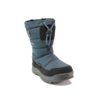 Тъмносини детски ботушки, текстилна материя - ежедневни обувки за есента и зимата N 100014863