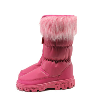 Розови детски ботушки, здрава еко-кожа - ежедневни обувки за есента и зимата N 100014929