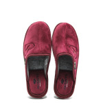 Винени дамски пантофки, текстилна материя - равни обувки за целогодишно ползване N 100014726