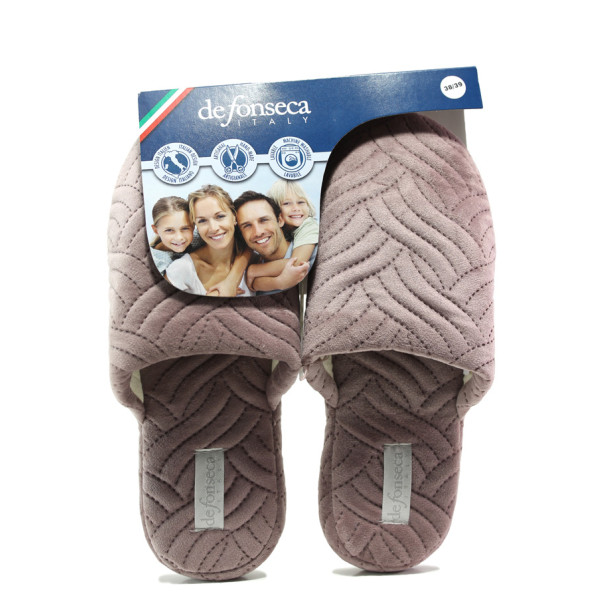 Розови дамски пантофки, текстилна материя - равни обувки за целогодишно ползване N 100014753