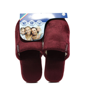 Винени мъжки чехли, текстилна материя - равни обувки за целогодишно ползване N 100014751