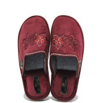 Винени домашни чехли, текстилна материя - равни обувки за целогодишно ползване N 100014998