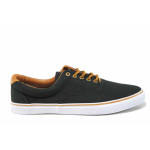 Черни мъжки обувки, текстилна материя - ежедневни обувки за пролетта и лятото N 100014059