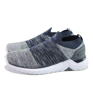 Сиви тинейджърски маратонки, текстилна материя - спортни обувки за пролетта и лятото N 100013694