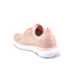 Коралови дамски маратонки, текстилна материя - спортни обувки за пролетта и лятото N 100013728
