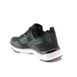 Черни мъжки маратонки, текстилна материя - спортни обувки за пролетта и лятото N 100013719
