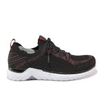Черни дамски маратонки, текстилна материя - спортни обувки за пролетта и лятото N 100013727