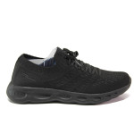 Черни тинейджърски маратонки, текстилна материя - спортни обувки за пролетта и лятото N 100013692