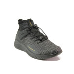 Черни мъжки спортни обувки, текстилна материя - спортни обувки за пролетта и лятото N 100013702