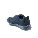 Тъмносини мъжки спортни обувки, текстилна материя - спортни обувки за пролетта и лятото N 100013709