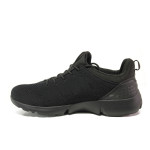 Черни мъжки маратонки, текстилна материя - спортни обувки за пролетта и лятото N 100013714