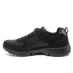 Черни мъжки маратонки, здрава еко-кожа - спортни обувки за пролетта и лятото N 100013716