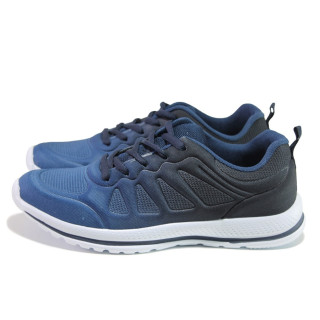 Сини дамски маратонки, текстилна материя - спортни обувки за пролетта и лятото N 100013735