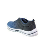 Сини дамски маратонки, текстилна материя - спортни обувки за пролетта и лятото N 100013735